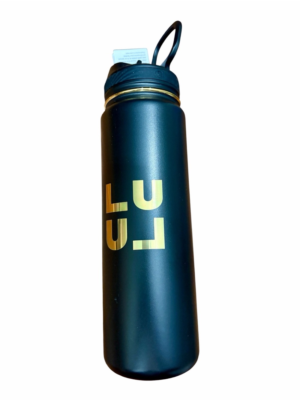 lululemon athletica Black Stainless Water Bottle with Carry Handle